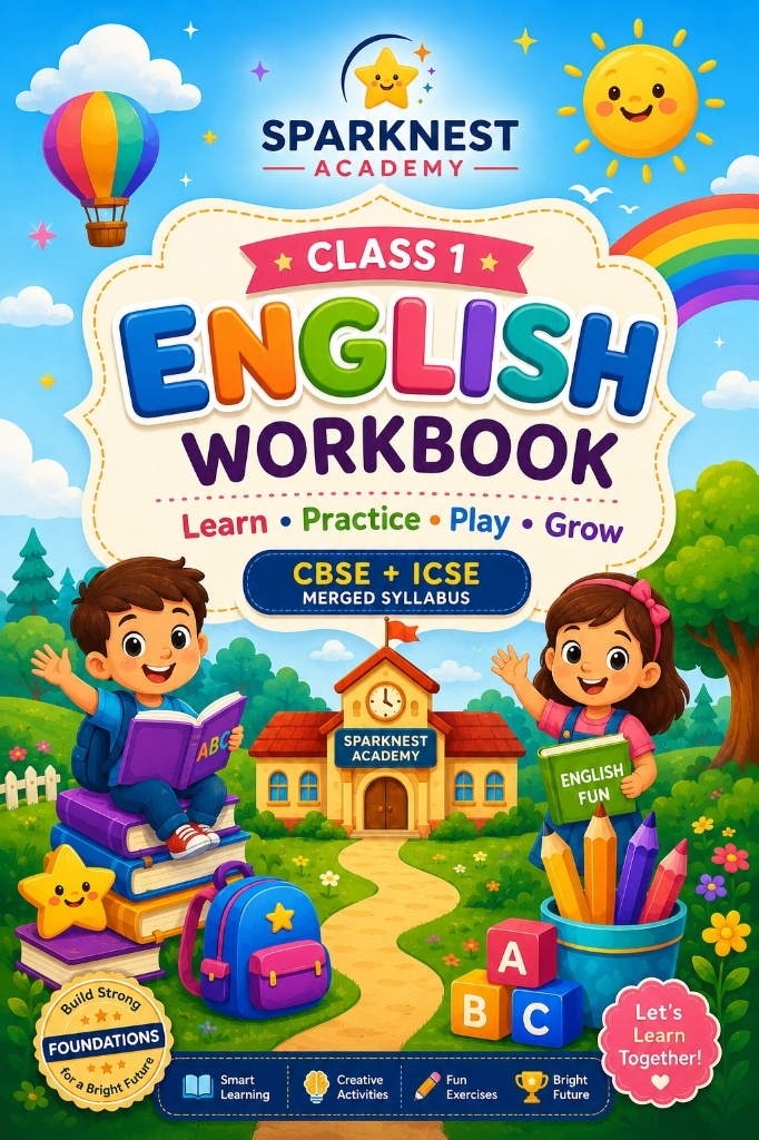 Class 1 English Workbook Cover Page