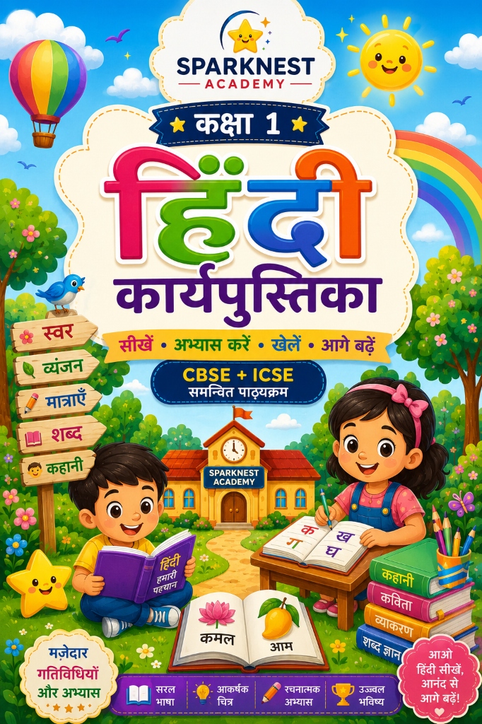 Class 1 Hindi Workbook Cover Page